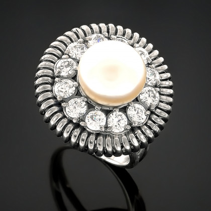 Перстень 162 перлина бiла Timofeev