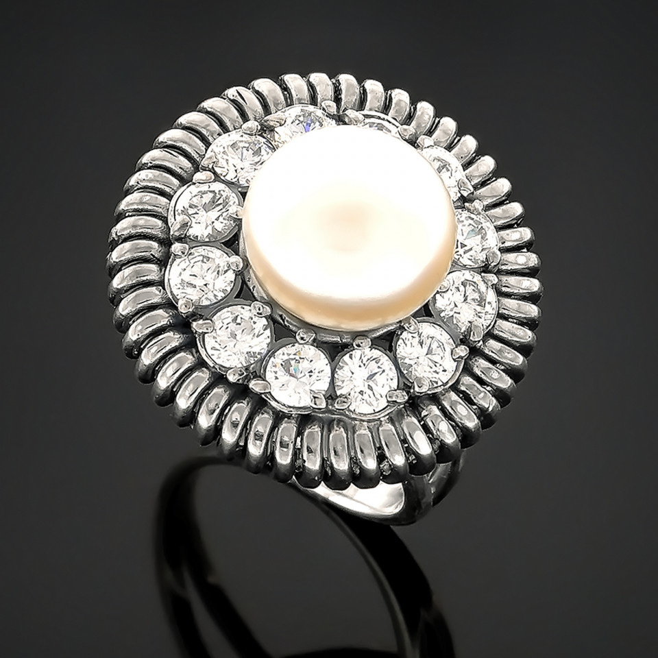 Перстень 162 перлина бiла Timofeev