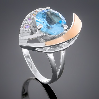 Перстень 179 альпініт блакитний Rh Timofeev