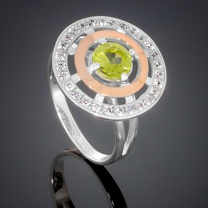 Перстень 182 альпініт зелений Rh Timofeev