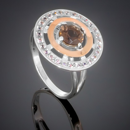 Перстень 182 цитрин Rh Timofeev