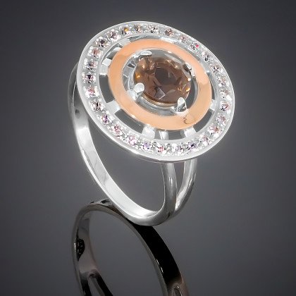 Перстень 182 цитрин Rh Timofeev