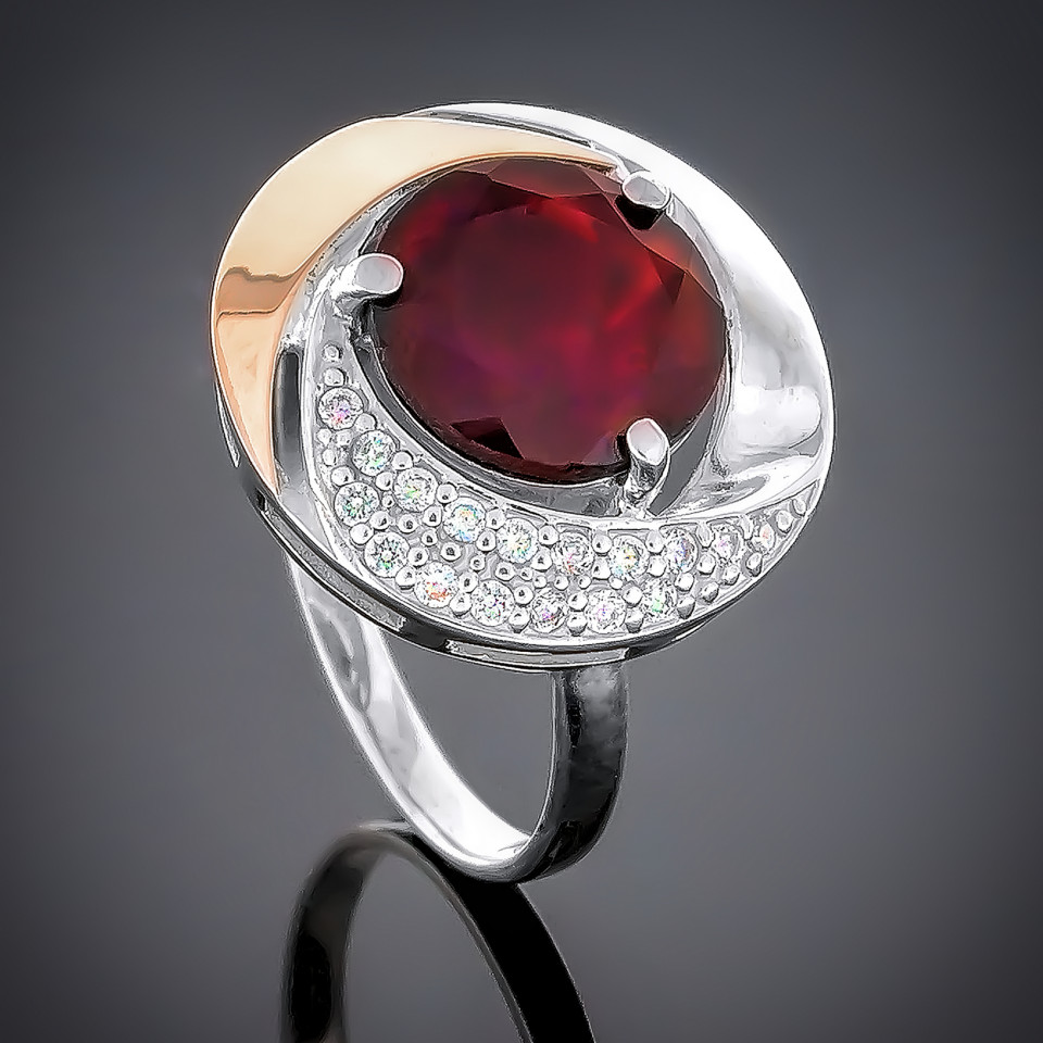 Перстень 189 альпініт клюква Rh Timofeev