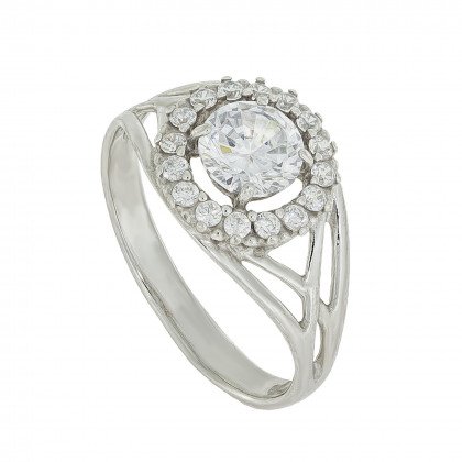Перстень 943 цирконій білий Rh Timofeev