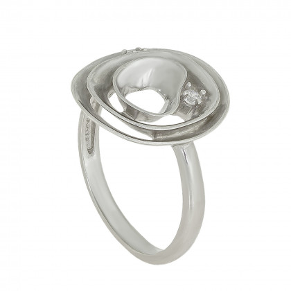 Перстень 952 цирконій білий Rh Timofeev