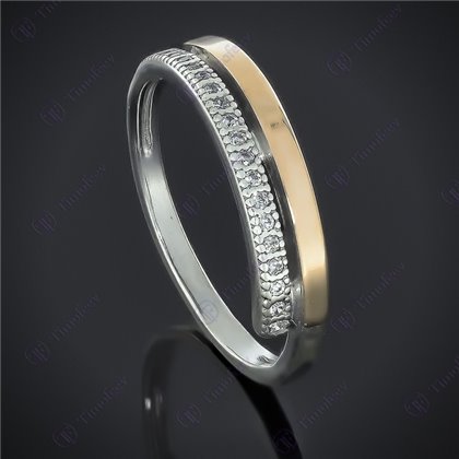 Перстень 591 цирконій білий Rh Timofeev