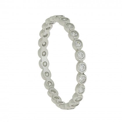 Перстень 961 цирконій білий Rh Timofeev