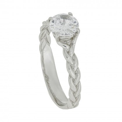 Перстень 977 цирконій білий Rh Timofeev