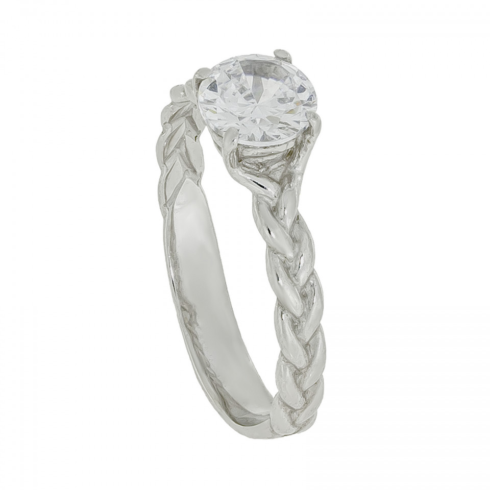 Перстень 977 цирконій білий Rh Timofeev