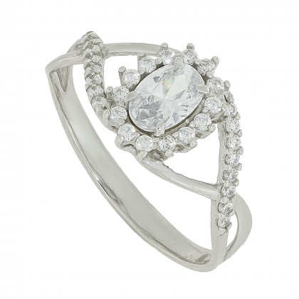 Перстень 986 цирконій білий Rh Timofeev