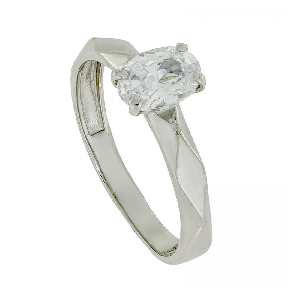 Перстень 987 цирконій білий Rh Timofeev