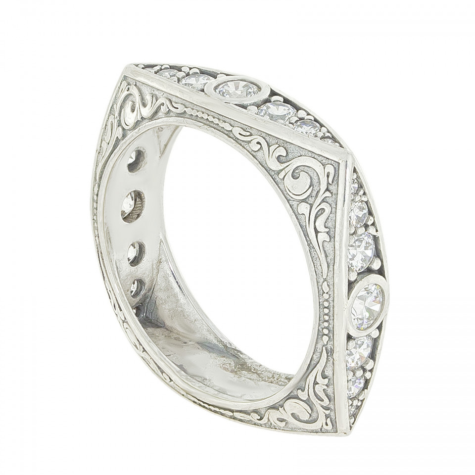 Перстень 840 цирконій білий Timofeev