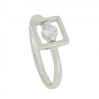 Перстень 897 цирконій білий Rh Timofeev