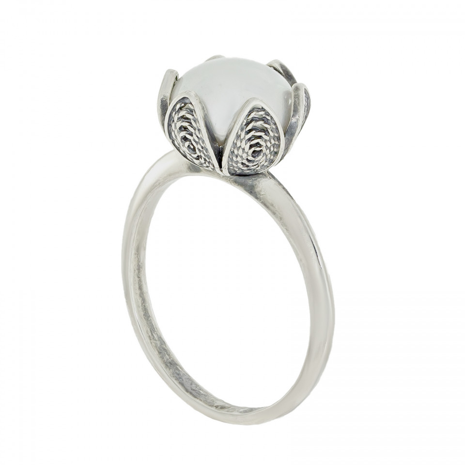 Перстень 921 перлина біла Timofeev