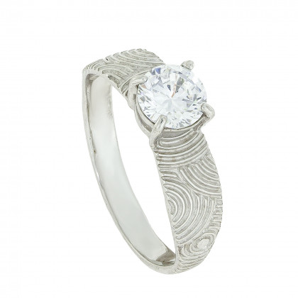 Перстень 925 цирконій білий Rh Timofeev