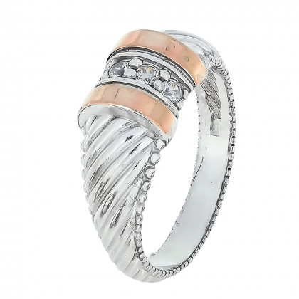 Перстень 843(2) цирконій білий Rh Timofeev