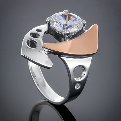 Перстень 84 білий Timofeev