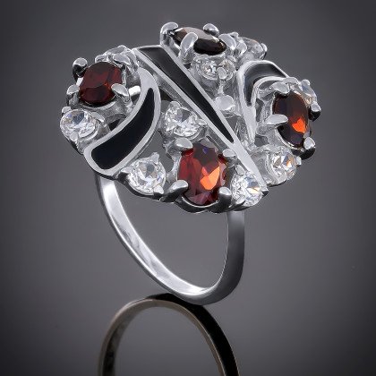 Перстень 65 гранат Rh Timofeev