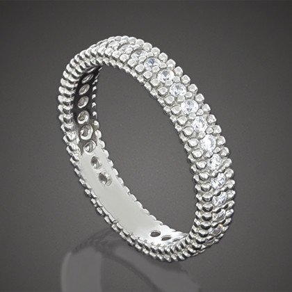 Перстень 632 цирконій чорний Rh Timofeev