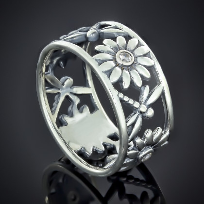 Перстень 621 цирконій білий Timofeev