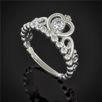 Перстень 612 цирконій білий Rh Timofeev