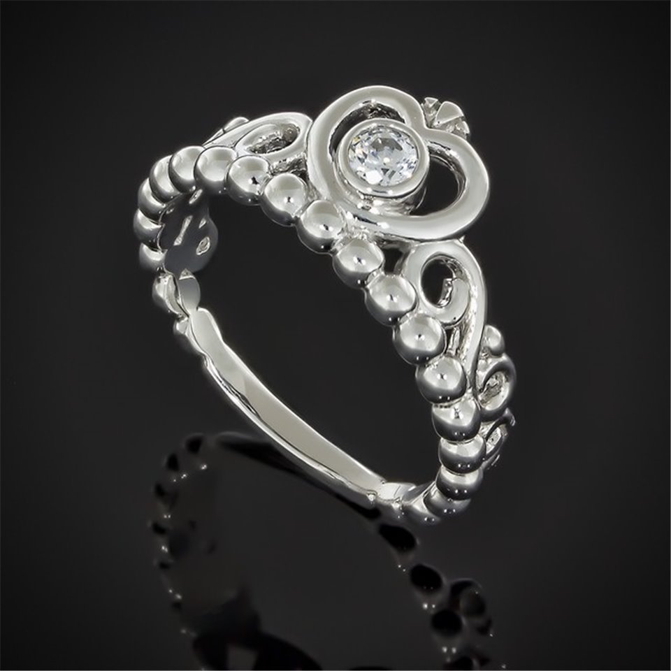 Перстень 612 цирконій білий Rh Timofeev