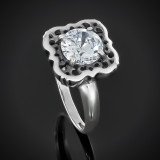 Перстень 610 цирконій білий