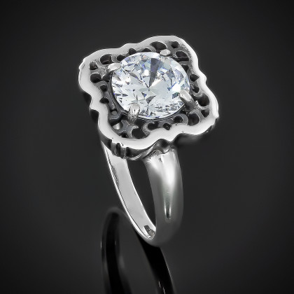 Перстень 610 цирконій білий Timofeev