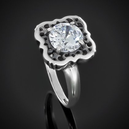 Перстень 610 цирконій білий Timofeev