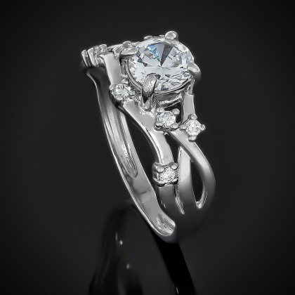 Перстень 607 цирконій білий Timofeev