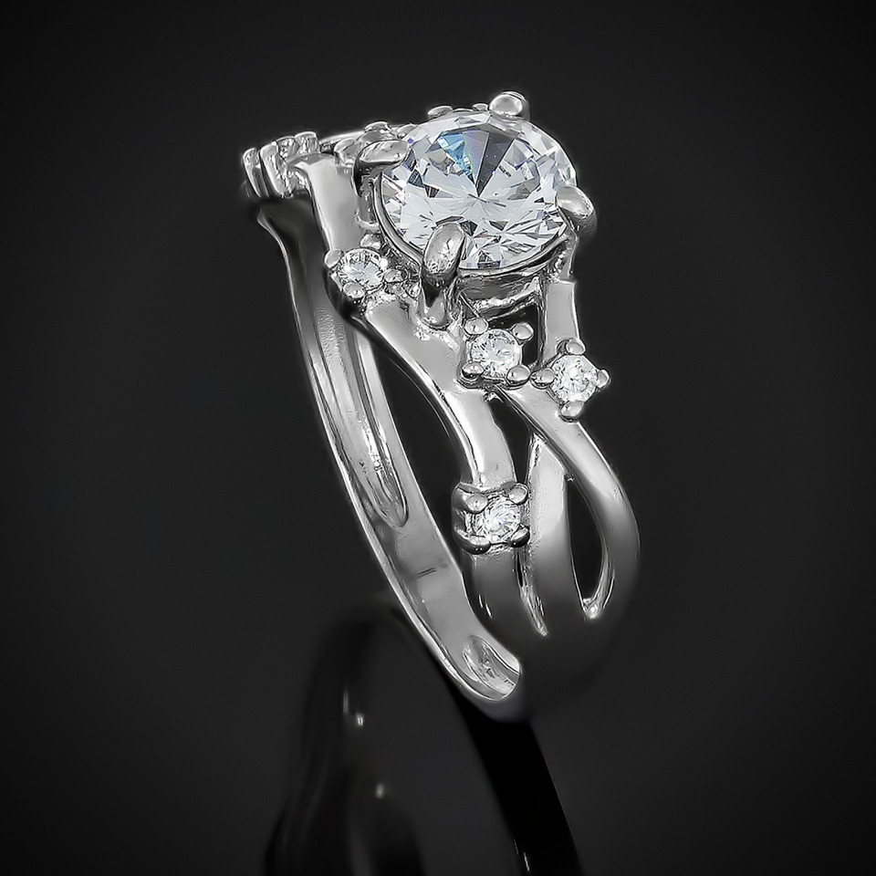 Перстень 607 цирконій білий Timofeev