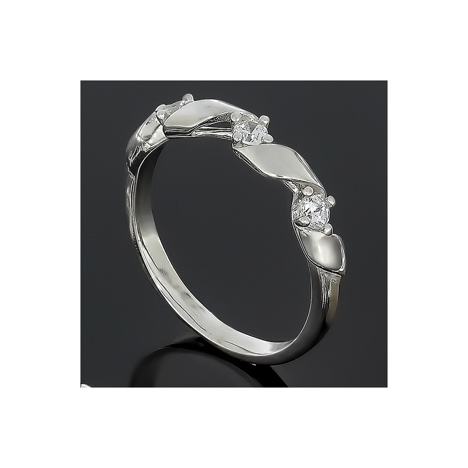 Перстень 639 цирконій білий Rh Timofeev