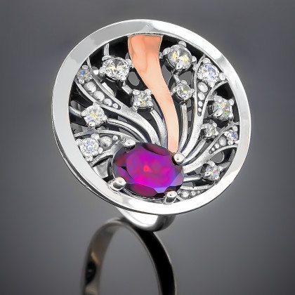 Перстень 190 гранат Timofeev