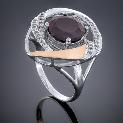 Перстень 194 цирконій чорний Timofeev