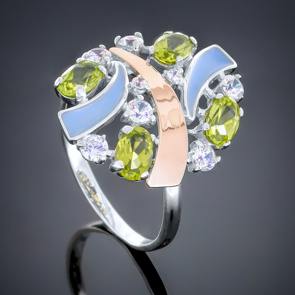 Перстень 195 альпініт зелений Rh Timofeev