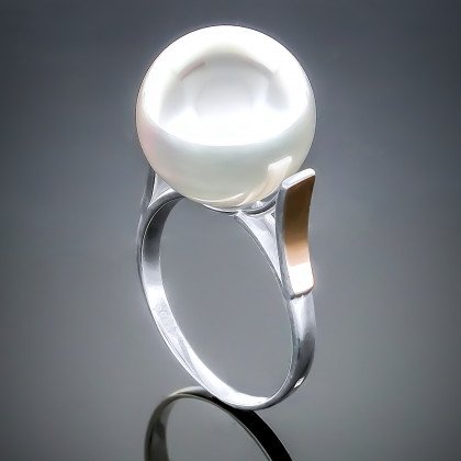 Перстень 197 перлина біла Timofeev