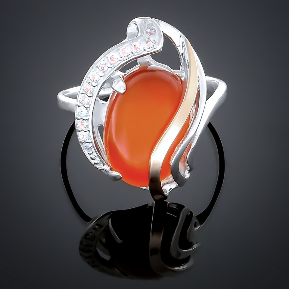 Перстень 198 корал Rh Timofeev