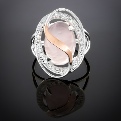 Перстень 199 янтарь жовтий імітація Rh Timofeev