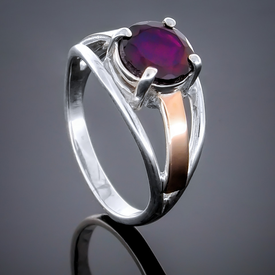 Перстень 202 альпініт червоний Rh Timofeev