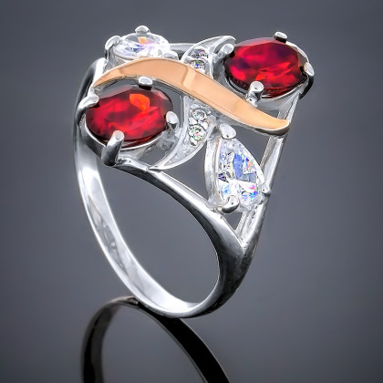 Перстень 203 гранат Rh Timofeev