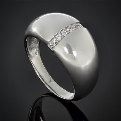 Перстень 629 цирконій білий Rh Timofeev
