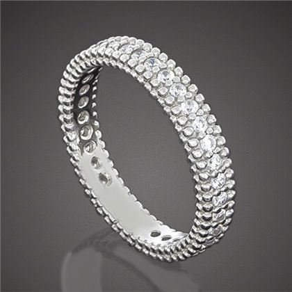 Перстень 632 цирконій білий Rh Timofeev