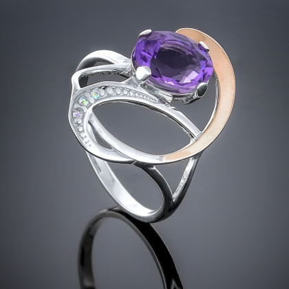 Перстень 210 аметист Timofeev