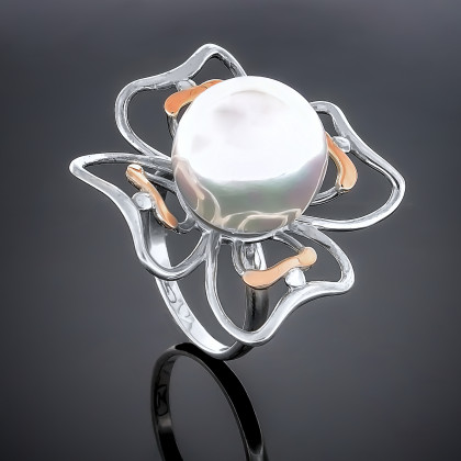 Перстень 231 майоріка біла Timofeev