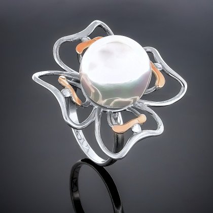 Перстень 231 майоріка біла Timofeev