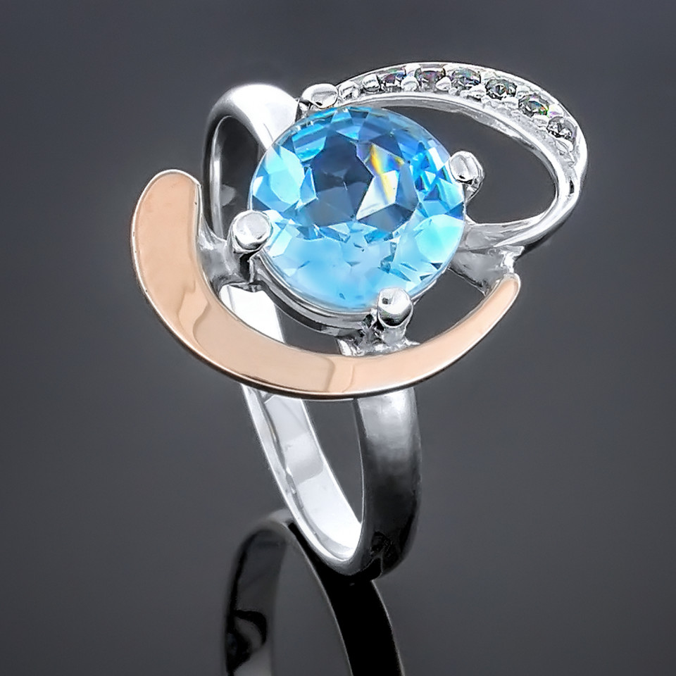 Перстень 234 альпініт синій Rh Timofeev