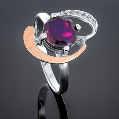 Перстень 234 альпініт червоний Rh Timofeev