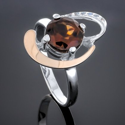 Перстень 234 раухтопаз Timofeev