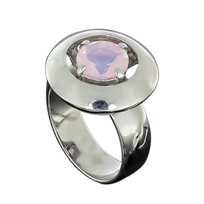 Перстень 644 кварц рожевий Rh Timofeev