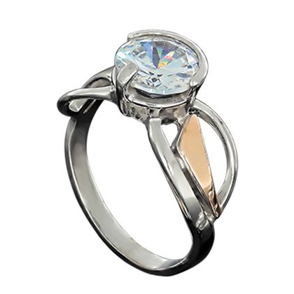 Перстень 645 цирконій білий Rh Timofeev